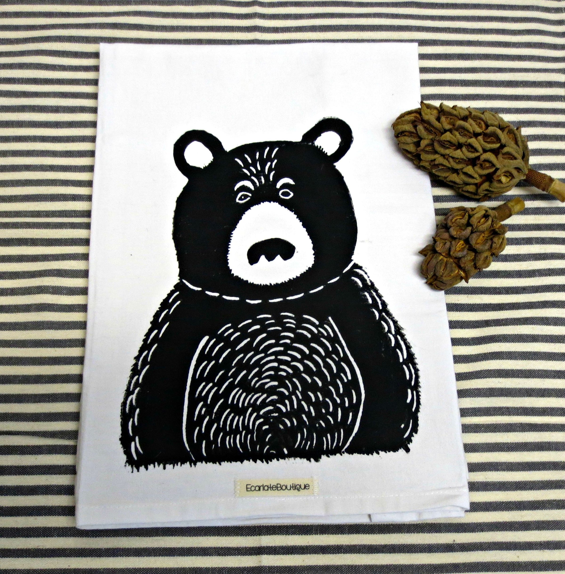 Black Bear 2 Flour Sack Towel – EarthArt International