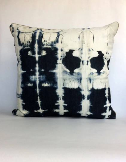 Distressed denim deals throw pillow