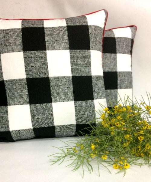 Black and deals white buffalo pillows